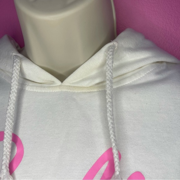 Barbie Cropped Hoodie - White - Size Small - Picture 5 of 13